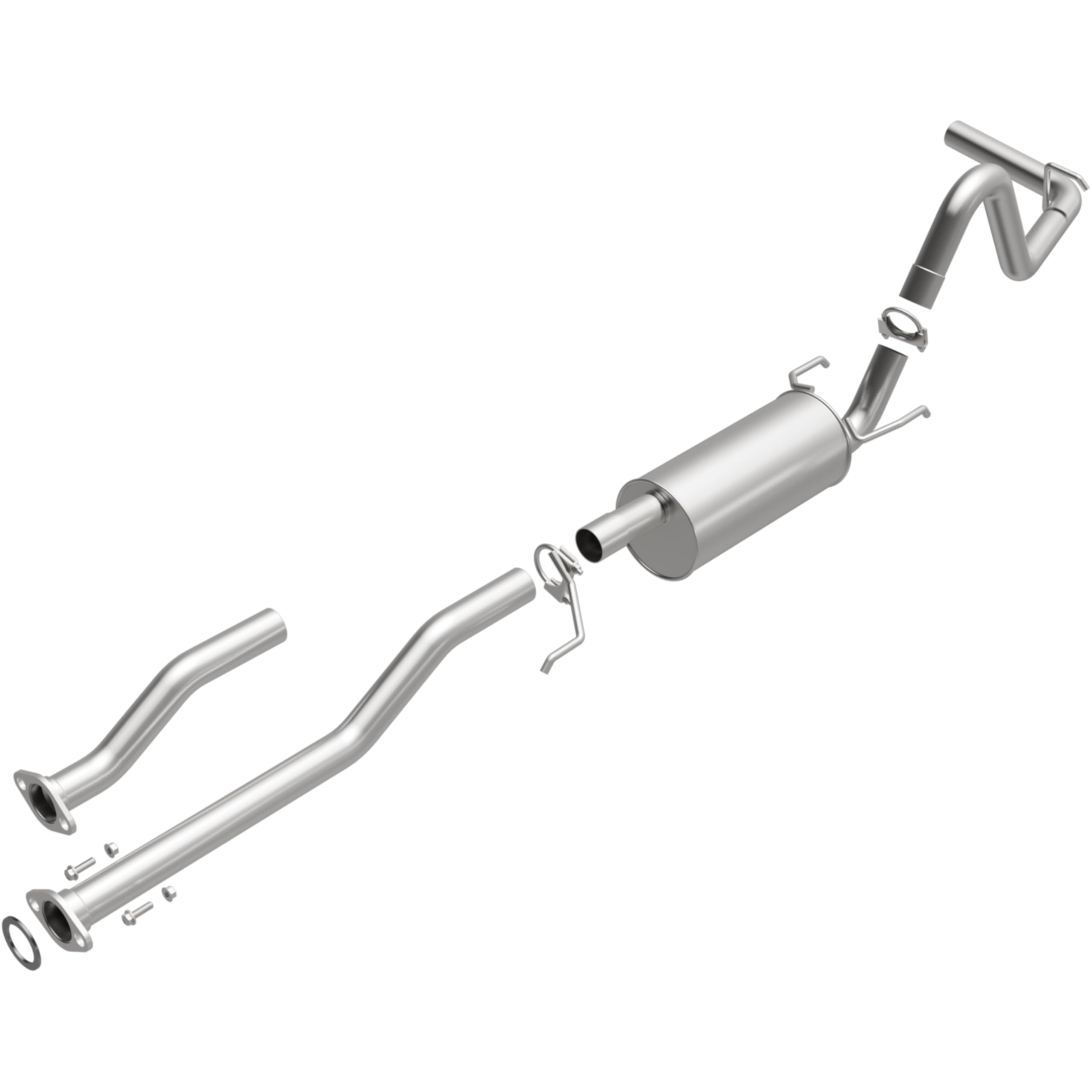 BRExhaust Replacement Exhaust System Kit 106-0226: Compatible with 2005-2012 Toyota Tacoma 2.7L